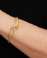 Фото #2 товара Polished Fancy Bypass Bangle Bracelet in 14k Gold