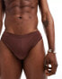 ASOS DESIGN swim brief in brown