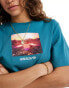 Фото #3 товара adidas Originals sunset graphic unisex t-shirt in teal