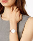 ფოტო #4 პროდუქტის Women's Signatur Slim Rose Gold-Tone Stainless Steel Mesh Bracelet Watch 30mm