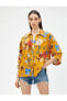 Фото #10 товара Рубашка Koton с длинным рукавом из вискозы с цветочным узором