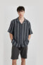 Фото #3 товара Рубашка мужская Defacto Relax Fit полосатая модель B6563ax24sm