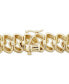ფოტო #4 პროდუქტის Men's Diamond Cuban Link Bracelet (1 ct. t.w.) in 14k Gold-Plated Sterling Silver
