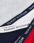 Фото #3 товара Tommy Hilfiger 3 pack thong in navy white and red