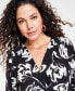 Women's Printed Surplice Top, Created for Macy's