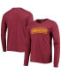 ფოტო #2 პროდუქტის Men's Washington Commanders Threads Burgundy Wordmark Tri-Blend Long Sleeve T-shirt