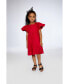 ფოტო #2 პროდუქტის Girl Dress With Bubble Sleeves True Red - Child