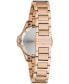 Women's Marine Star Diamond (1/10 ct. t.w.) Rose Gold-Tone Stainless Steel Bracelet Watch 32mm