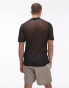 Topman sheer knitted polo in black Черный, S - Chest 38 - фото #2