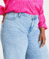 Plus Size High-Rise Wide-Leg Jeans, Created for Macy's