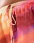 In The Style Plus x semi sheer Perrie Sian beach shorts in orange ombre Orange gemustert, 50 - фото #4