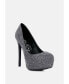 Clarisse diamante faux suede high heeled pumps