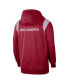 Men's Crimson Oklahoma Sooners 2022 Sideline Lockup Performance Full-Zip Hoodie Jacket