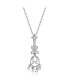 Фото #1 товара Sterling Silver White Gold Plated Cubic Zirconia Pendant