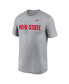 Men's Heather Gray Ohio State Buckeyes Primetime Legend Wordmark T-Shirt