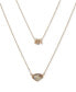 Фото #1 товара DKNY gold-Tone Crystal Layered Pendant Necklace, 16" + 3" extender