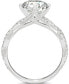 ფოტო #4 პროდუქტის Moissanite Twist Engagement Ring (2-1/3 ct. t.w. DEW) in 14k White Gold