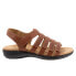 Фото #1 товара Trotters Tiki Laser T2322-215 Womens Brown Leather Slingback Sandals Shoes