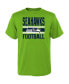 Футболка для малышей OuterStuff Neon Green, Navy Seattle Seahawks Fan Fave Neon Green, Navy, S - фото #3