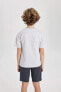 Erkek Çocuk T-shirt C0956a8/gr400 Optıc Lt.grey Melange
