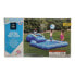 Member's Mark Inflatable Blue Fish Pool, Water Spray Slide w/Ball, 140x93x29"