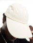 ASOS DESIGN soft baseball cap in ecru cotton