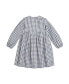 ფოტო #5 პროდუქტის Baby Girls Long Sleeve Calvary Twill Smocked Front Dress