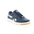 Фото #3 товара Reebok Club Memt Mens Blue Lace Up Leather Lifestyle Sneakers Shoes