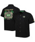 Фото #2 товара Men's Black Green Bay Packers Top of Your Game Camp Button-Up Shirt