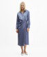 ფოტო #1 პროდუქტის Women's Satin Shirt Dress