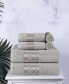 Фото #2 товара Larissa Geometric Embroidered Jacquard Border Cotton 4-Pc. Bath Towel Set