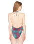 Фото #2 товара Bikini Lab Junior's Why Can't We Be Fronds Plunge One Piece Swimsuit Sz. M