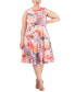 Фото #1 товара Plus Size Floral-Print Fit & Flare Dress