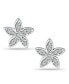 ფოტო #2 პროდუქტის Cubic Zirconia Star Flower Stud Earrings in Sterling Silver, Created for Macy's Cubic Zirconia Star Flower Stud Earrings in Sterling Silver (Also in Gold Over Silver)