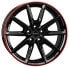 Фото #1 товара Колесный диск литой Borbet LX18 black glossy rim red 8x18 ET45 - LK5/108 ML72.5