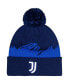 Men's Navy Juventus Pixel Cuffed Knit Hat with Pom