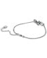 Rhodium-Plated Mixed Crystal Link Bracelet