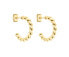 Gold-plated twisted hoop earrings TJE0232-918