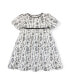 ფოტო #1 პროდუქტის Big Girls Short Puff Sleeve Party Dress with Piping