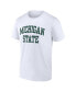 Фото #3 товара Men's White Michigan State Spartans Basic Arch T-shirt