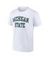 Фото #3 товара Men's White Michigan State Spartans Basic Arch T-shirt