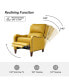 Фото #24 товара Leather Pushback Recliner chair with Adjustable Backrest for Livingroom