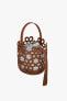 Фото #5 товара Кожаная сумка с цветочным узором и перфорацией — limited edition ZARA