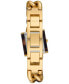 ფოტო #1 პროდუქტის Women's MK Chain Lock Three-Hand Tortoise and Gold-Tone Stainless Steel Watch 25mm