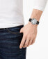 ფოტო #4 პროდუქტის Men's Swiss Carson Premium Black Leather Strap Watch 40mm