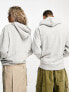 COLLUSION Unisex logo hoodie in grey marl