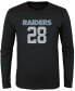 Big Boys Josh Jacobs Black Las Vegas Raiders Mainliner Player Name and Number Long Sleeve T-shirt