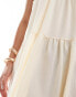 Brave Soul strappy smock midi dress in cream