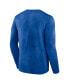 ფოტო #2 პროდუქტის Men's Heather Royal Distressed Dallas Mavericks Front Court Press Snow Wash Long Sleeve T-shirt