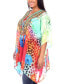 Фото #4 товара Plus Size Short Caftan with Tie-Up Neckline